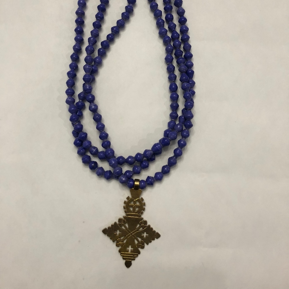 Purple AKOLA statement necklace